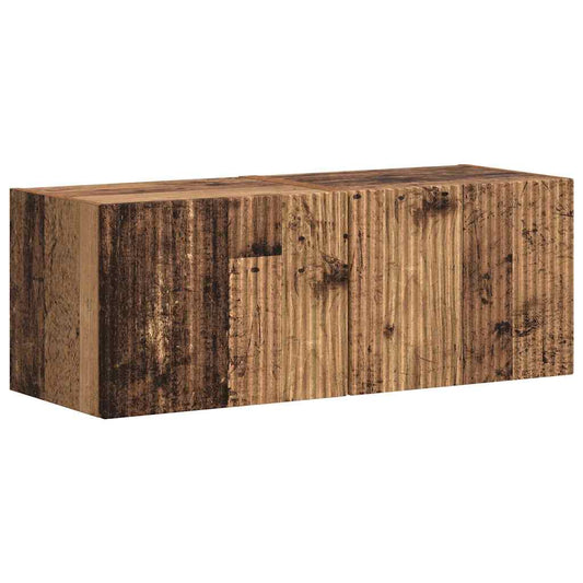 TV Wall Cabinet 2 pcs Old Wood Engineered Wood