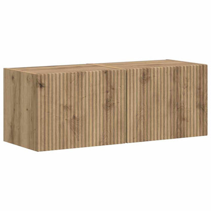 TV Wall Cabinet 2 pcs Artisian Oak Engineered Wood