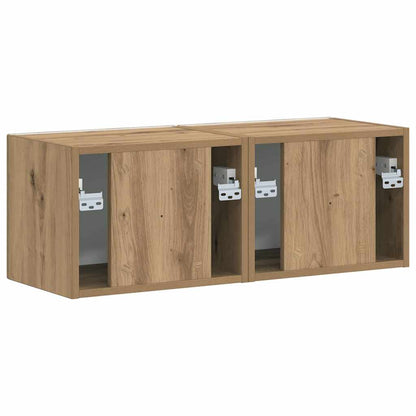 TV Wall Cabinet 2 pcs Artisian Oak Engineered Wood