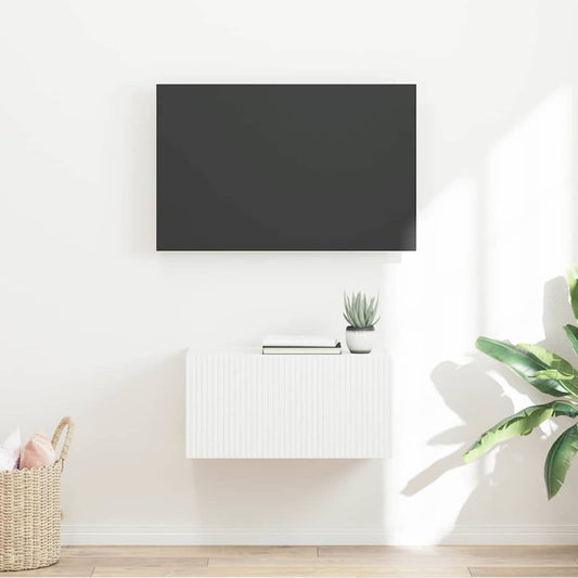TV Wall Cabinet 60 x 31 x 29.5 cm White Engineered Wood