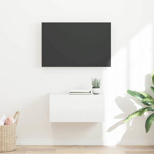 TV Wall Cabinet 60 x 31 x 29.5 cm Gloss White Engineered Wood