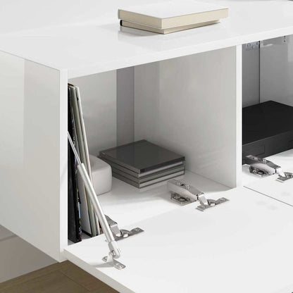 TV Wall Cabinet Gloss White 78.5 x 31 x 29.5 cm Engineered Wood