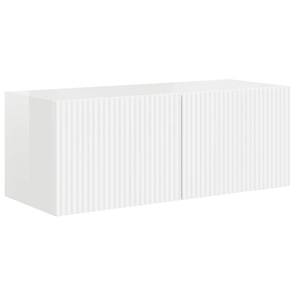 TV Wall Cabinet Gloss White 78.5 x 31 x 29.5 cm Engineered Wood