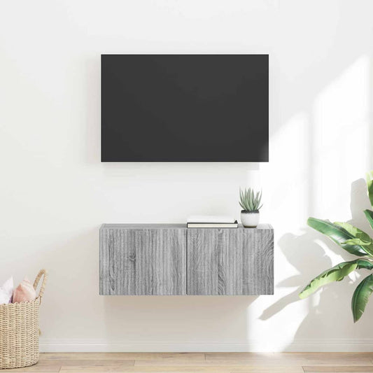 TV Wall Cabinet 78.5 x 31 x 29.5 cm Grey Sonoma Engineered Wood