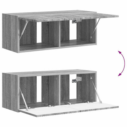 TV Wall Cabinet Grey Sonoma 78.5 x 31 x 29.5 cm Engineered Wood
