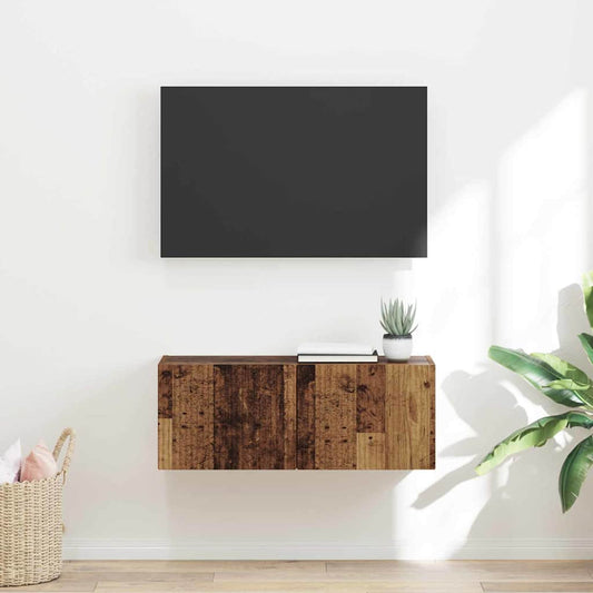 TV Wall Cabinet 78.5 x 31 x 29.5 cm Old Wood Engineered Wood