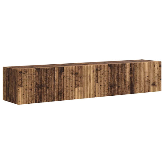 TV Wall Cabinet 2 pcs Old Wood Engineered Wood