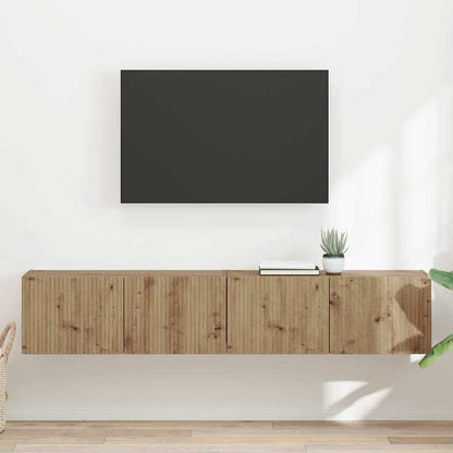 TV Wall Cabinet 2 pcs Artisian Oak Engineered Wood