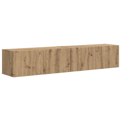 TV Wall Cabinet 2 pcs Artisian Oak Engineered Wood