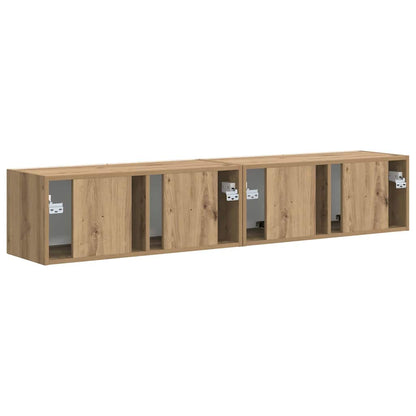 TV Wall Cabinet 2 pcs Artisian Oak Engineered Wood