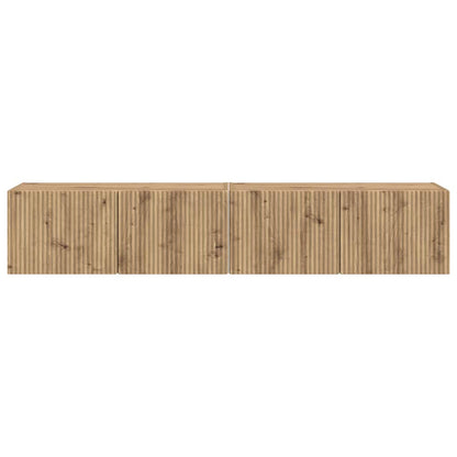 TV Wall Cabinet 2 pcs Artisian Oak Engineered Wood