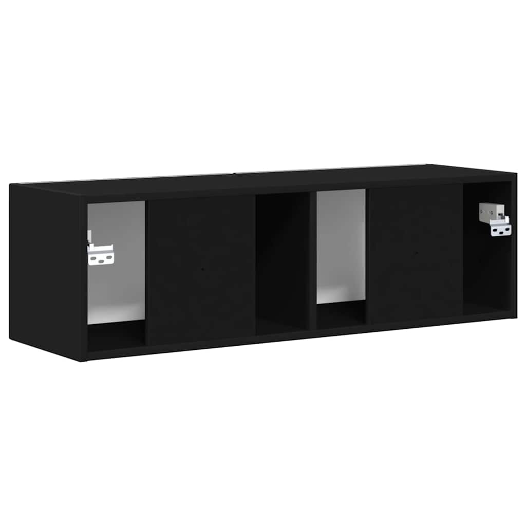 TV Wall Cabinet 98 x 31 x 29.5 cm Black Engineered Wood