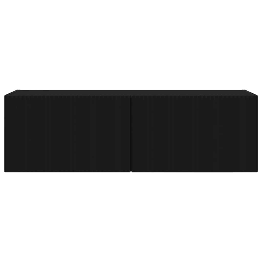 TV Wall Cabinet 98 x 31 x 29.5 cm Black Engineered Wood