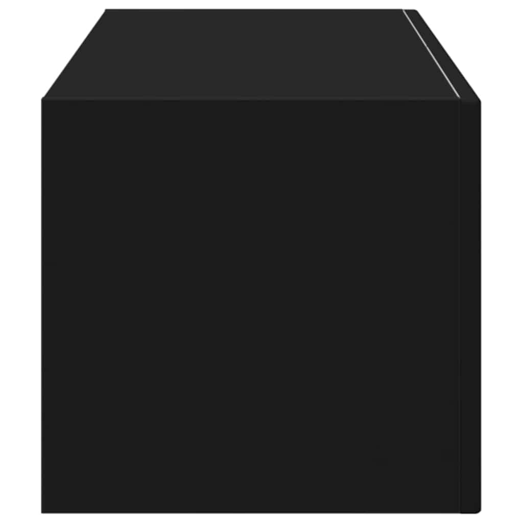 TV Wall Cabinet 98 x 31 x 29.5 cm Black Engineered Wood