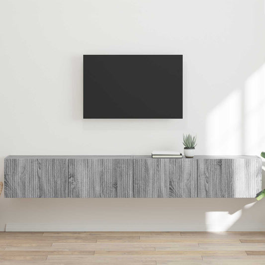 TV Wall Cabinet 2 pcs Grey Sonoma Engineered Wood