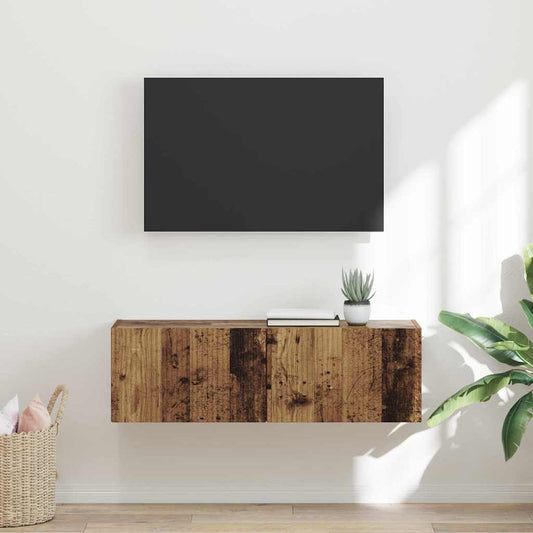 TV Wall Cabinet 98 x 31 x 29.5 cm Old Wood Engineered Wood