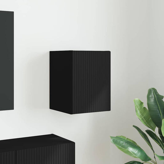 TV Wall Cabinet 30 x 31 x 40 cm Black Engineered Wood