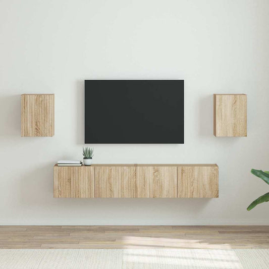 TV Wall Cabinet 2 pcs Sonoma Engineered Wood