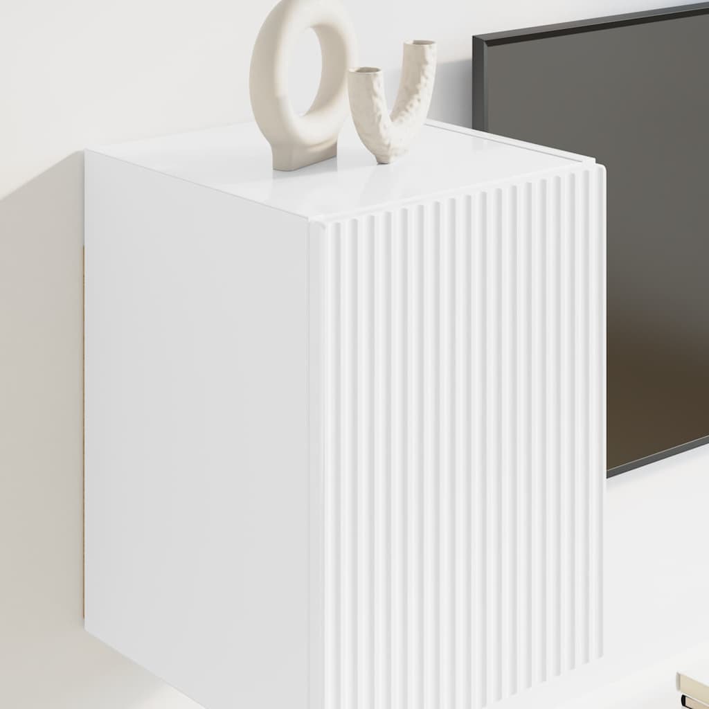 TV Wall Cabinet Gloss White 30 x 31 x 40 cm Engineered Wood
