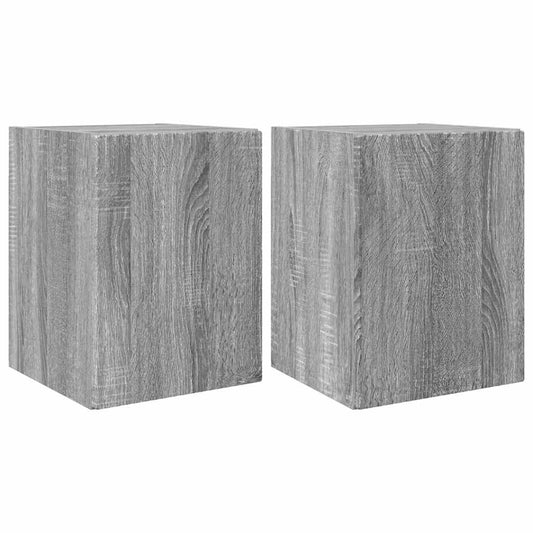 TV Wall Cabinet 2 pcs Grey Sonoma Engineered Wood