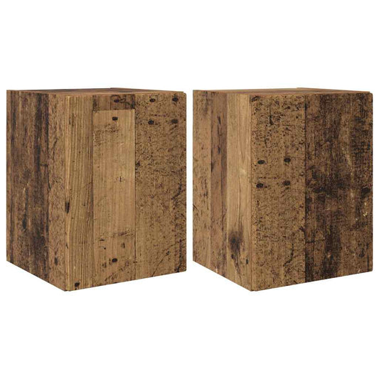 TV Wall Cabinet 2 pcs Old Wood Engineered Wood