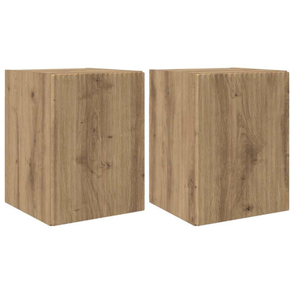 TV Wall Cabinet 2 pcs Artisian Oak Engineered Wood