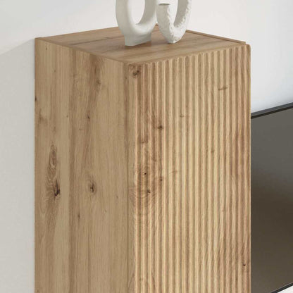 TV Wall Cabinet 2 pcs Artisian Oak Engineered Wood