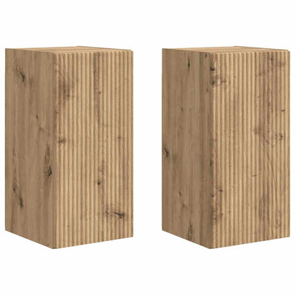 TV Wall Cabinet 2 pcs Artisian Oak Engineered Wood