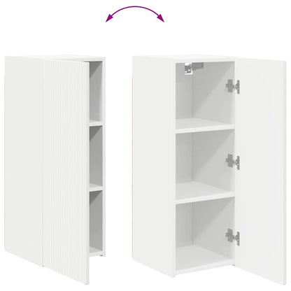TV Wall Cabinet White 30 x 31 x 80 cm Engineered Wood