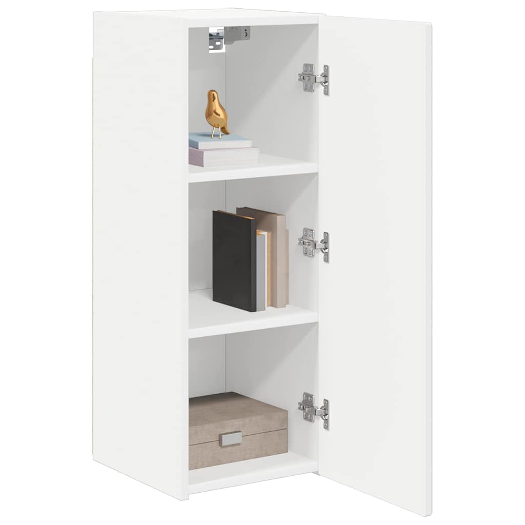 TV Wall Cabinet 2 pcs White 30 x 31 x 80 cm Engineered Wood
