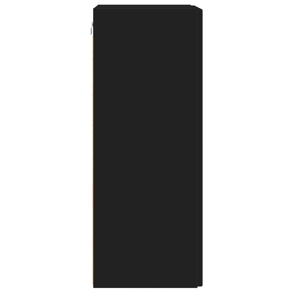 TV Wall Cabinet Black 30 x 31 x 80 cm Engineered Wood