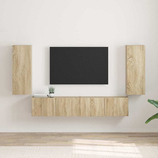 TV Wall Cabinet 2 pcs Sonoma Engineered Wood