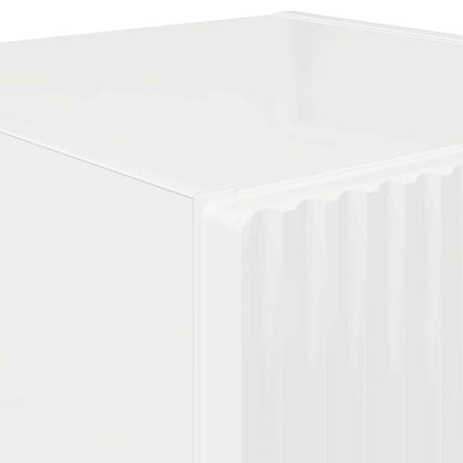 TV Wall Cabinet Gloss White 30 x 31 x 80 cm Engineered Wood