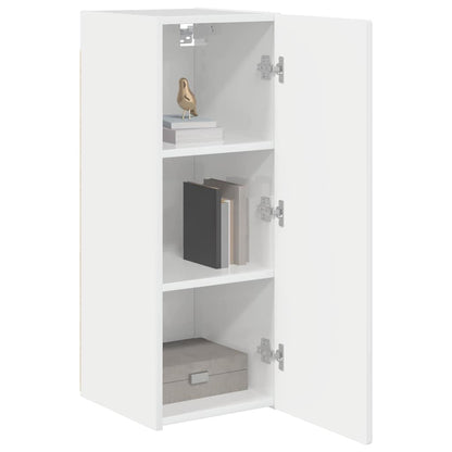 TV Wall Cabinet Wall-mounted 2 pcs Gloss White 30 x 31 x 80 cm