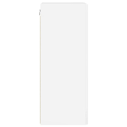 TV Wall Cabinet Wall-mounted 2 pcs Gloss White 30 x 31 x 80 cm