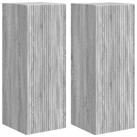 TV Wall Cabinet 2 pcs Grey Sonoma Engineered Wood
