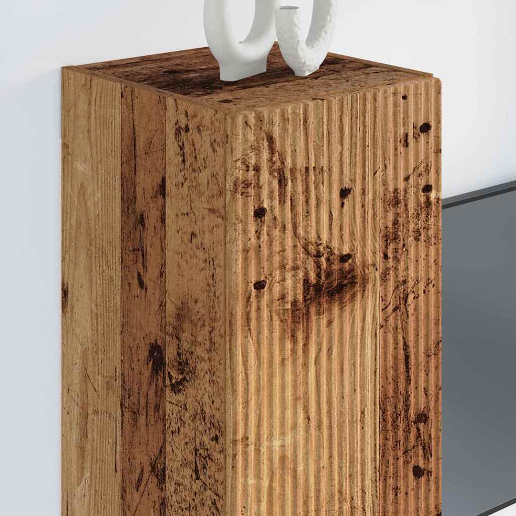 TV Wall Cabinet 2 pcs Old Wood 30 x 31 x 80 cm Engineered Wood