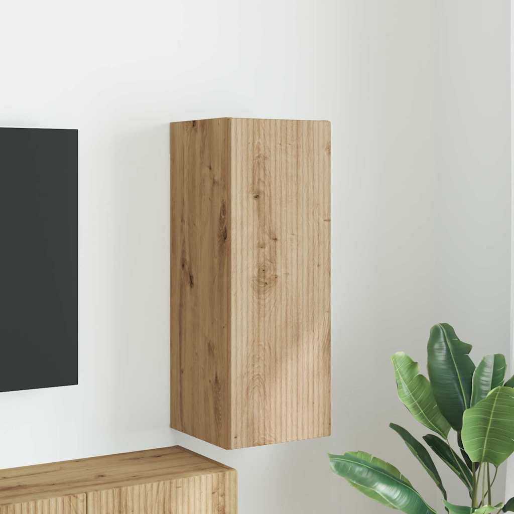 TV Wall Cabinet 30 x 31 x 80 cm Artisian Oak Engineered Wood
