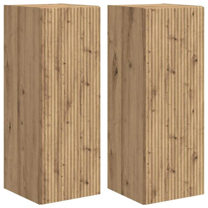 TV Wall Cabinet 2 pcs Artisian Oak Engineered Wood