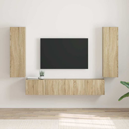 TV Wall Cabinet 2 pcs Sonoma Engineered Wood