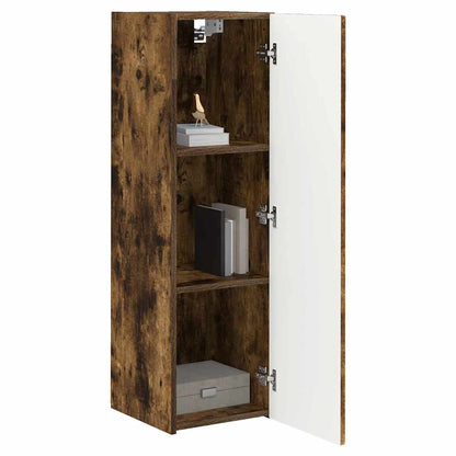 TV Wall Cabinet Wall-mounted 2 pcs Smoked Oak 30 x 31 x 100 cm