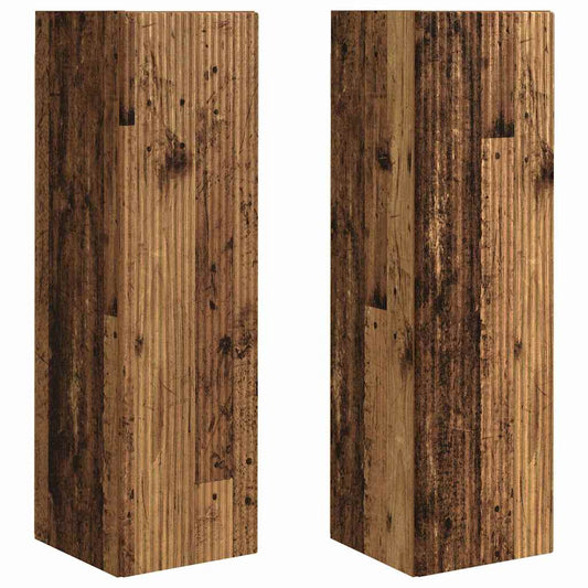 TV Wall Cabinet 2 pcs Old Wood Engineered Wood