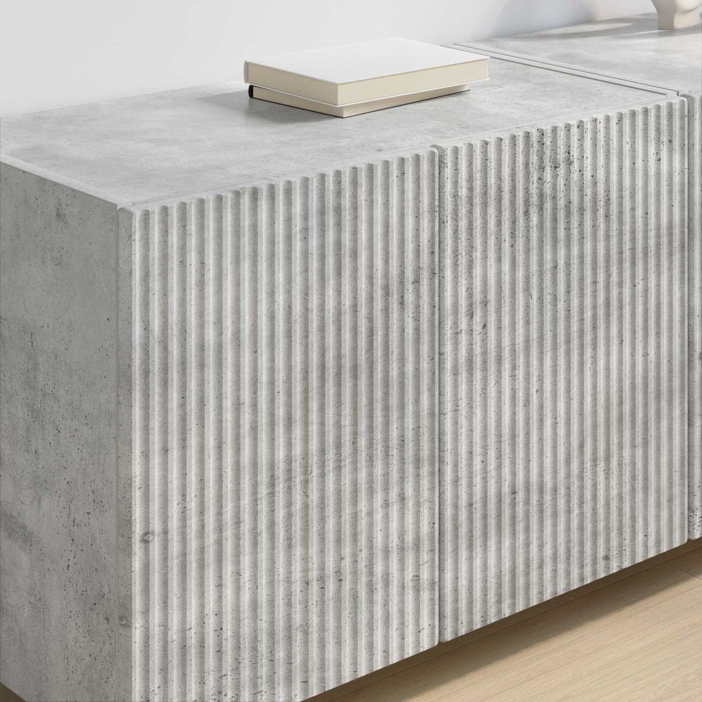 TV Wall Cabinet 2 pcs Concrete Grey 59.5 x 31 x 40 cm