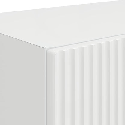 TV Wall Cabinet Wall-mounted High Gloss White 59.5 x 31 x 40 cm