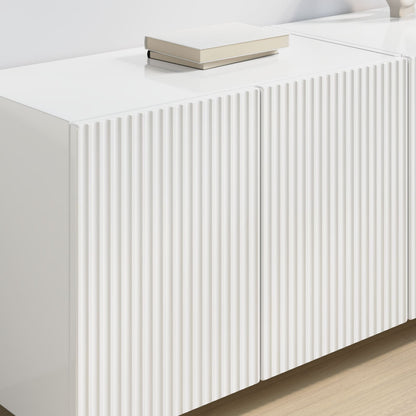 TV Wall Cabinet Wall-mounted High Gloss White 59.5 x 31 x 40 cm