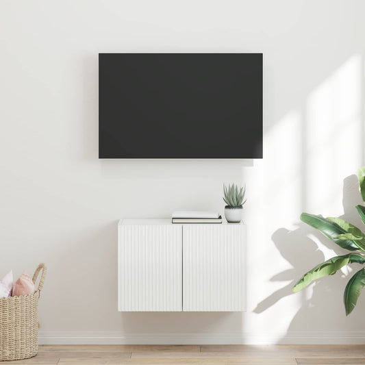TV Wall Cabinet 59.5 x 31 x 40 cm High Gloss White