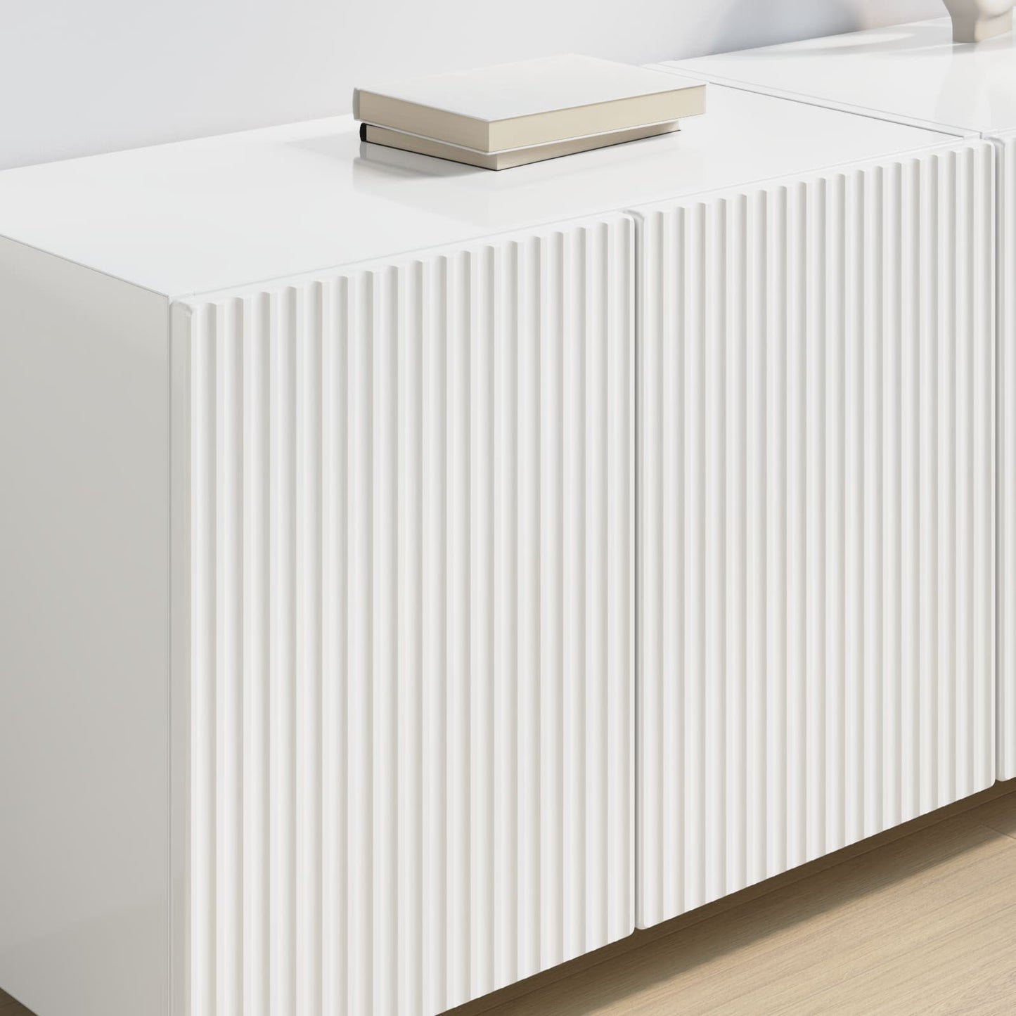 TV Wall Cabinet 2 pcs High Gloss White 59.5 x 31 x 40 cm