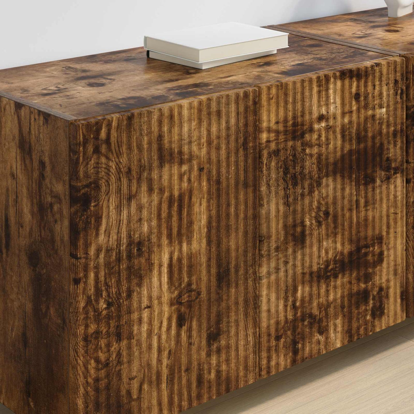 TV Wall Cabinet Smoked Oak 59.5 x 31 x 40 cm Engineered Wood