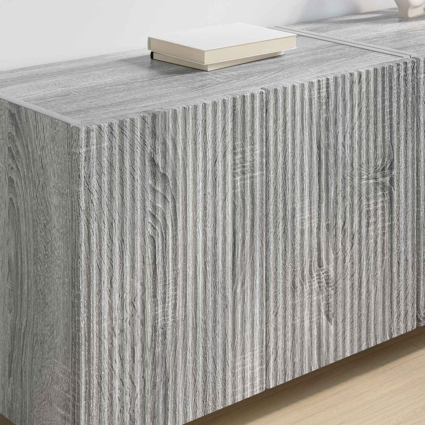 TV Wall Cabinet 2 pcs Grey Sonoma 59.5 x 31 x 40 cm