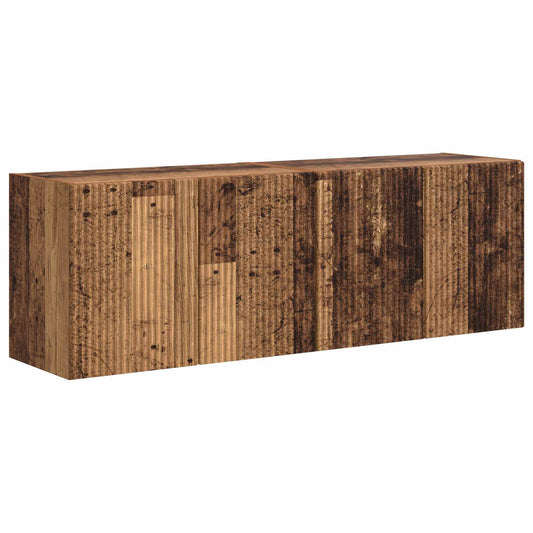 TV Wall Cabinet 2 pcs Old Wood Engineered Wood
